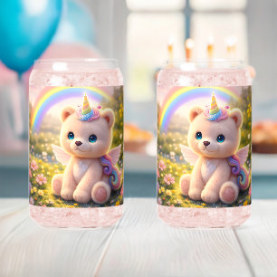 Ours en peluche licorne/lunettes/tasse/vaisselle