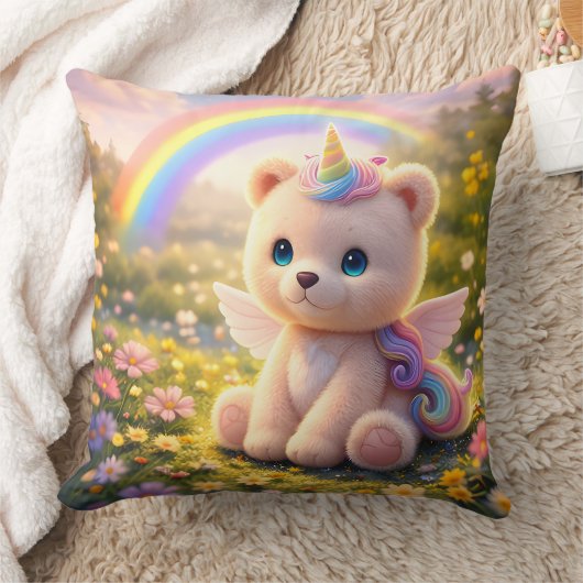 Ours en peluche licorne luxe coussin (Couverture)