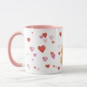 Ours en peluche mignon et coeurs Mug (Gauche)