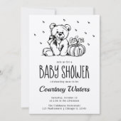 Ours en peluche mignon | Invitation Baby shower (Devant)