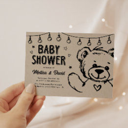 Ours en peluche mignon | Invitation Baby shower