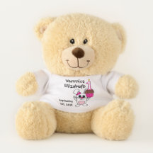 Nom personnalisé 1er Anniversaire Fille Rabbit & C