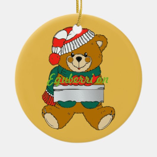Ours en peluche ornement de Noël (Devant)