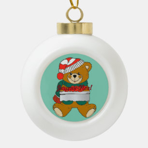Ours en peluche ornement de Noël Globe