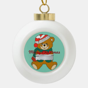 Ours en peluche ornement de Noël globe