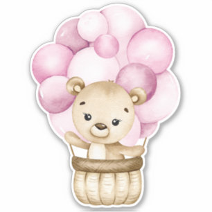 Ours en peluche Ours bébé Ours rose mignon Sticker