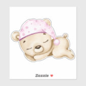 Ours en peluche Ours bébé Ours rose mignon Sticker (Feuille)