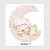 Ours en peluche Ours bébé Ours rose mignon Sticker (Feuille)