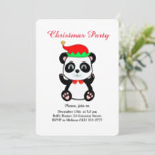 Ours en peluche Panda Noël Elfe sur invitation de (Debout devant)