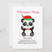 Ours en peluche Panda Noël Elfe sur invitation de (Devant)