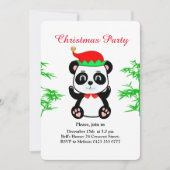 Ours en peluche Panda Noël Elfe sur invitation de  (Devant)