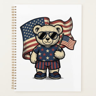 Ours en peluche patriotique vintage manches gravur