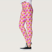 Ours en peluche rose jaune violet leggings (Gauche)