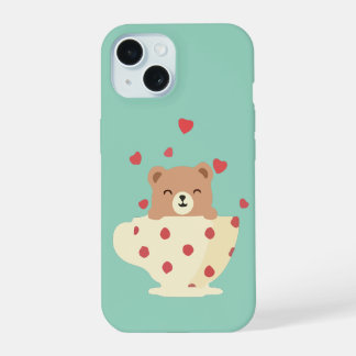 Ours en peluche souriant confortablement dans une