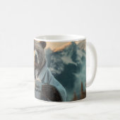 Ours en robe tenant une tasse de café (Devant droit)