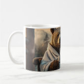 Ours en robe tenant une tasse de café (Gauche)