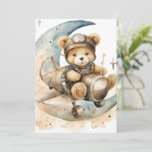 Ours En Teddy Dans Le Faire-part de naissance D'Av (Debout devant)