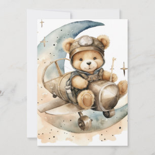Ours En Teddy Dans Le Faire-part de naissance D'Av