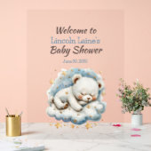 Ours En Teddy Dormir Sur Un Baby shower Nuageux (Mariage)