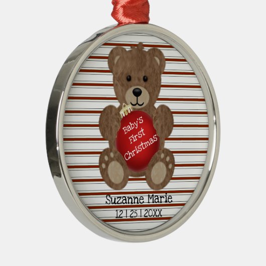 Ours En Teddy Pour Bébé Ornement En Céramique (Droite)