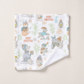 Ours Et Amis Motif Noël (Gant de toilette)