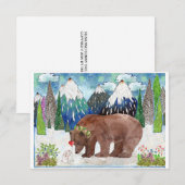 OURS ET BUNNY PAR TRISTAN BERLUND FAIRE-PART (Devant / Derrière)