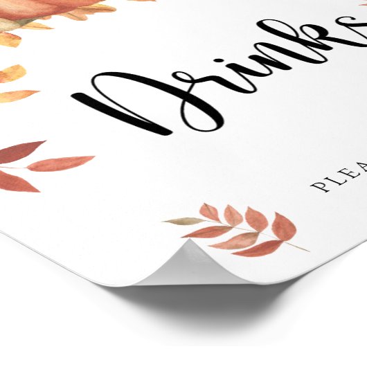 Ours et citrouille - Boissons vous aider Poster (Coin)