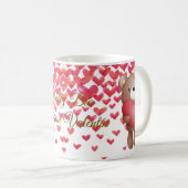 Ours et cœur, tasse à café, cadeau de la Saint-Val (Devant droit)