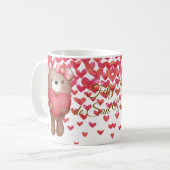 Ours et cœur, tasse à café, cadeau de la Saint-Val (Devant gauche)