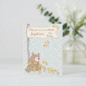 Ours et colliers Enfants Invitation Anniversaire (Debout devant)