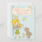 Ours et colliers Enfants Invitation Anniversaire (Devant)