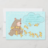 Ours et colliers Enfants Invitation Anniversaire (Devant)