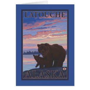 Ours et cub - Latouche, Alaska