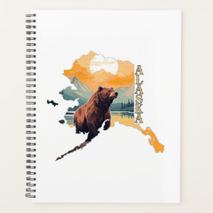 Ours et montagnes de l'Alaska