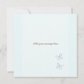 Ours et papillons Carte de remerciements personnal (Dos)