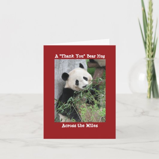 Ours géant Merci Panda serré dans les kilomètres (Devant)