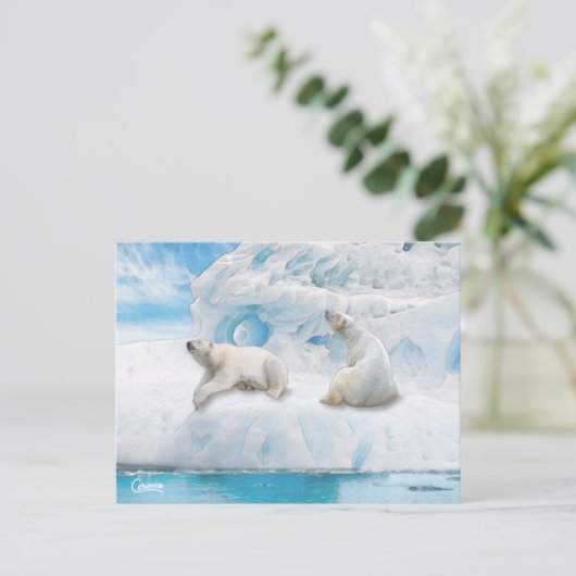 Ours Glacier - Carte postale (Debout devant)