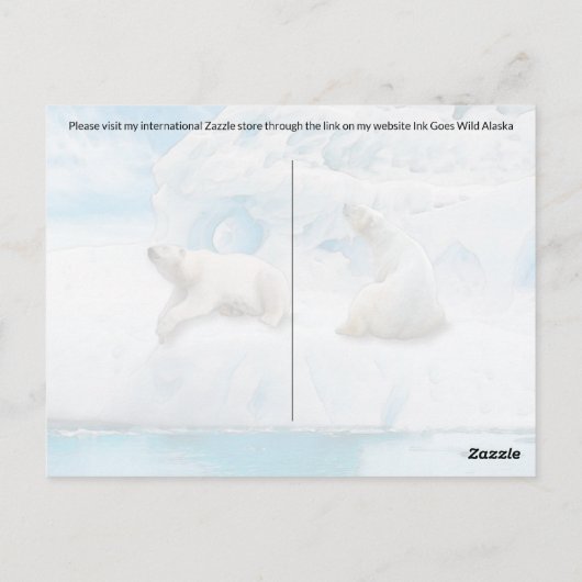 Ours Glacier - Carte postale (Dos)