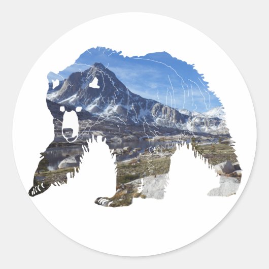 Ours grizzli dans les hautes sierras : Sticker (Devant)