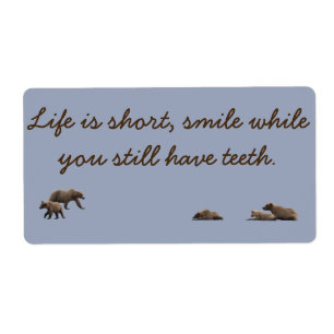 Ours grizzli étiquette et proverbe