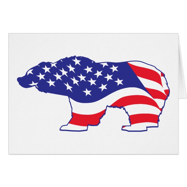 Ours grizzli patriotique (Devant horizontal)