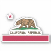 Ours grizzly de Californie et Sticker étoilé (Devant)