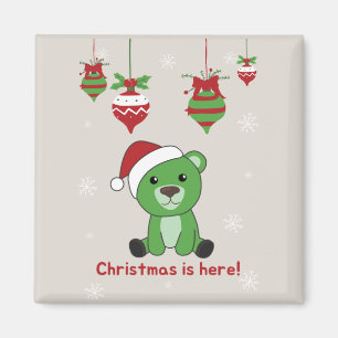 Ours Joyeux Noël Animaux d'hiver Ours Aimant