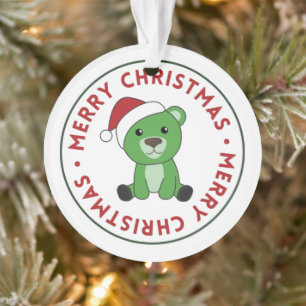 Ours Joyeux Noël Animaux d'hiver Ours Ornement