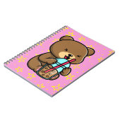 Ours Kawaii avec Carnet à thé Boba (Côté gauche)