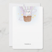 Ours Koala dans un ballon aérien rose Invitation (Dos)