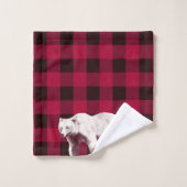 Ours Maman Classique à carreaux de Buffalo (Gant de toilette)