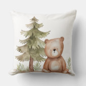 Ours mignon avec Coussin d'arbre à pin, Animal de (Recto)