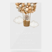 Ours mignon, Ballons Beiges, Accueil Premier Anniv (Recto)