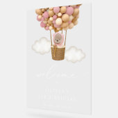 Ours mignon, Ballons roses, Bienvenue pour le prem (Angle)